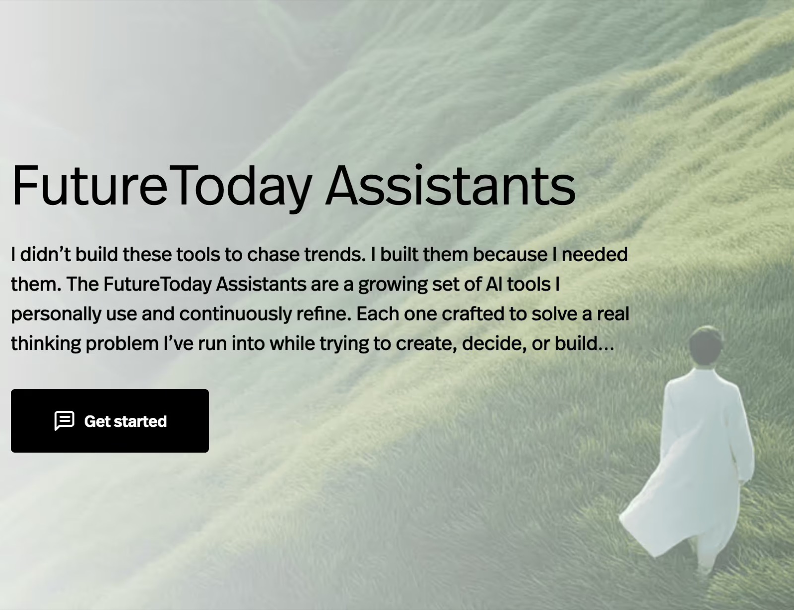 AI Assistants web suite interface